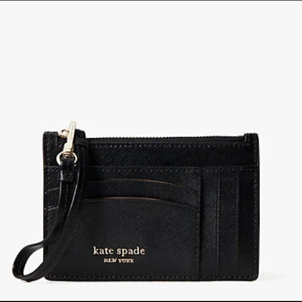 kate spade - spencer - black card case wristlet
